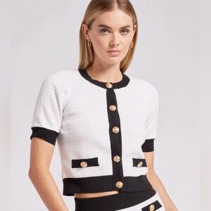 NWT Generation Love Harper Cardigan White/Black